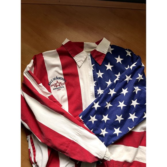 MALL OF AMERICA AMERICAN FLAG VINTAGE COACH SKATE JACKET SIZE XL 1990S Y2K MN - Picture 6 of 6